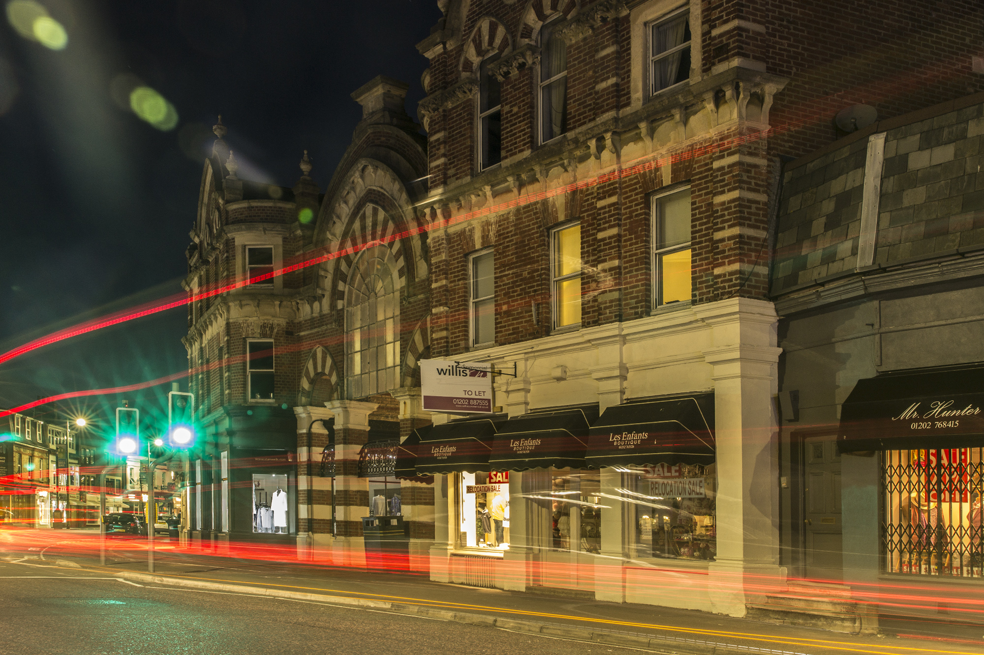 Seamoor Road aspect of Westbourne Arcade at Night.